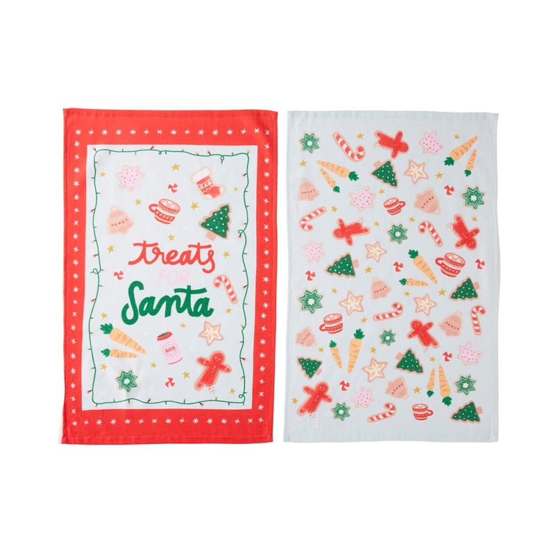 Treats For Santa Christmas Tea Towels 2 Pack