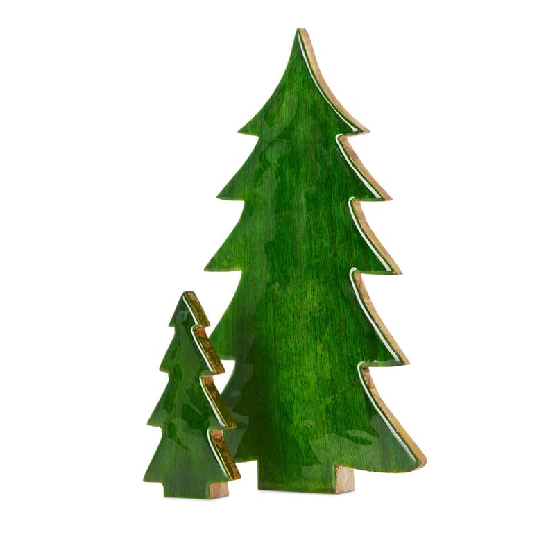 Enamel Green & Gold Timber Tree