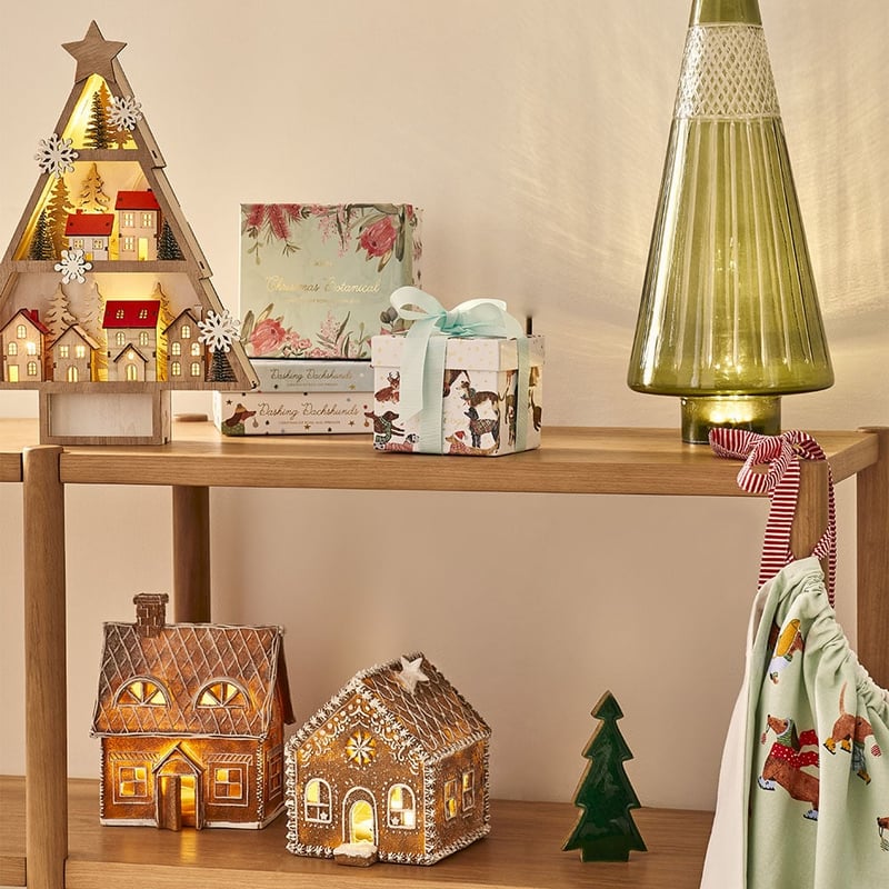 Enamel Green & Gold Timber Tree