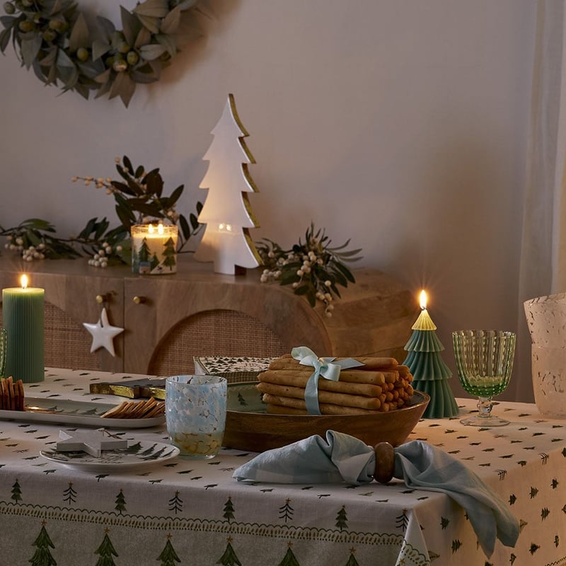 Enamel White & Gold Timber Tree