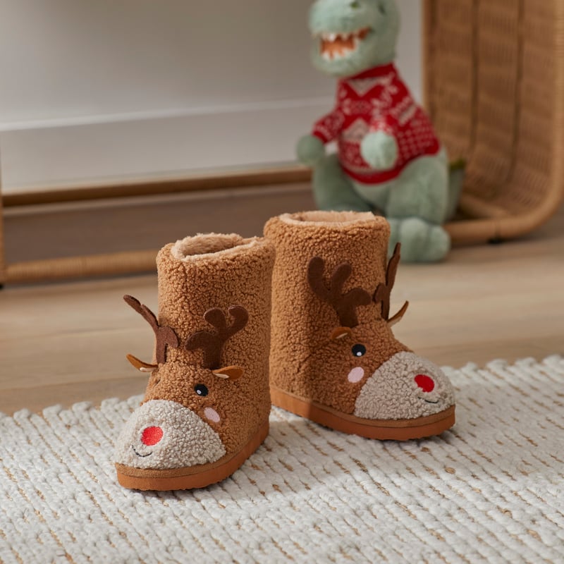 Novelty Reindeer Sherpa Boots