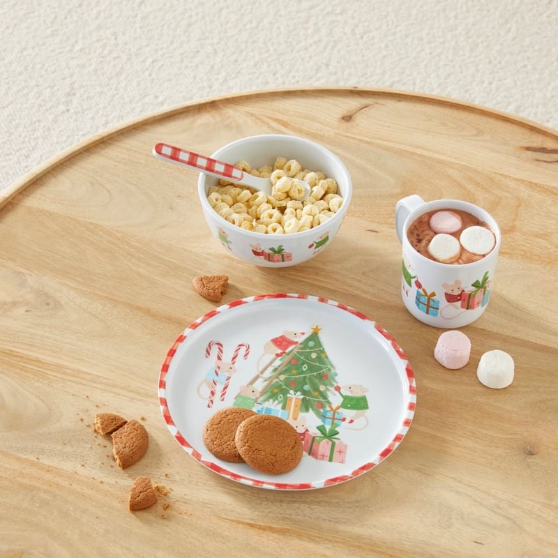 Merry & Bright Mice Christmas Dining Set 