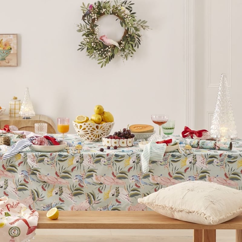 Festive Australian Birds Tablecloth