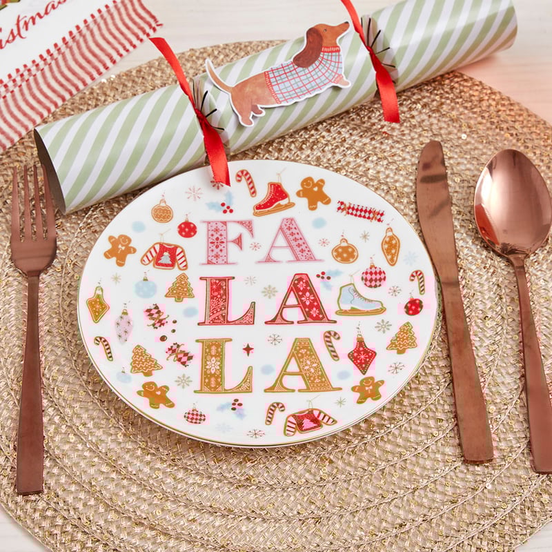 Christmas Multi Fa La La Plate