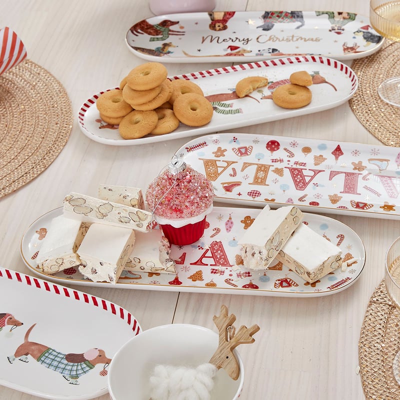 Christmas Multi Festive Dogs Tray