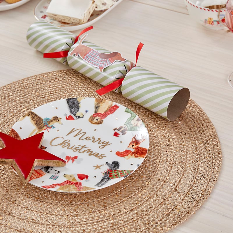 Christmas Multi Festive Dogs Plate