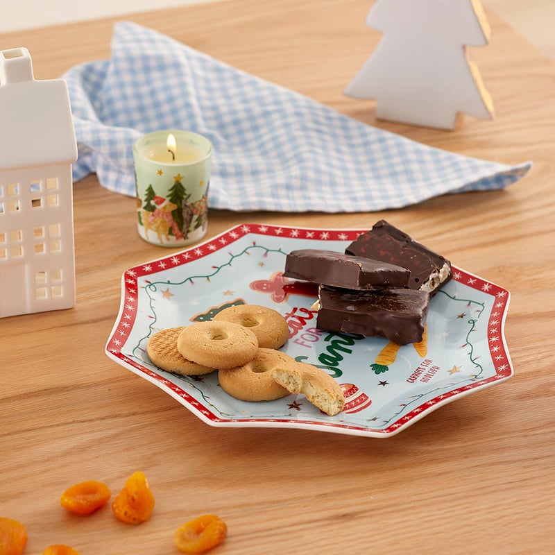 Christmas Multi Treats For Santa Star Plate