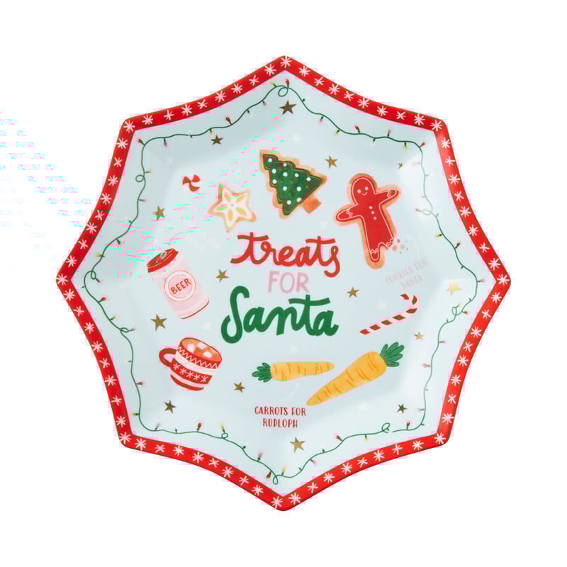 Christmas Multi Treats For Santa Star Plate