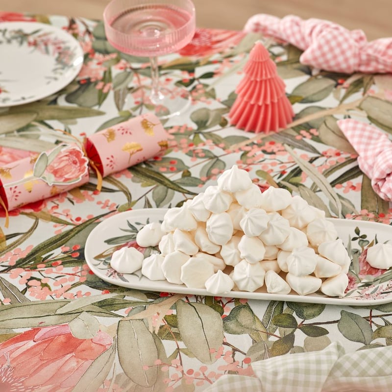 Festive Christmas Botanical Tablecloth