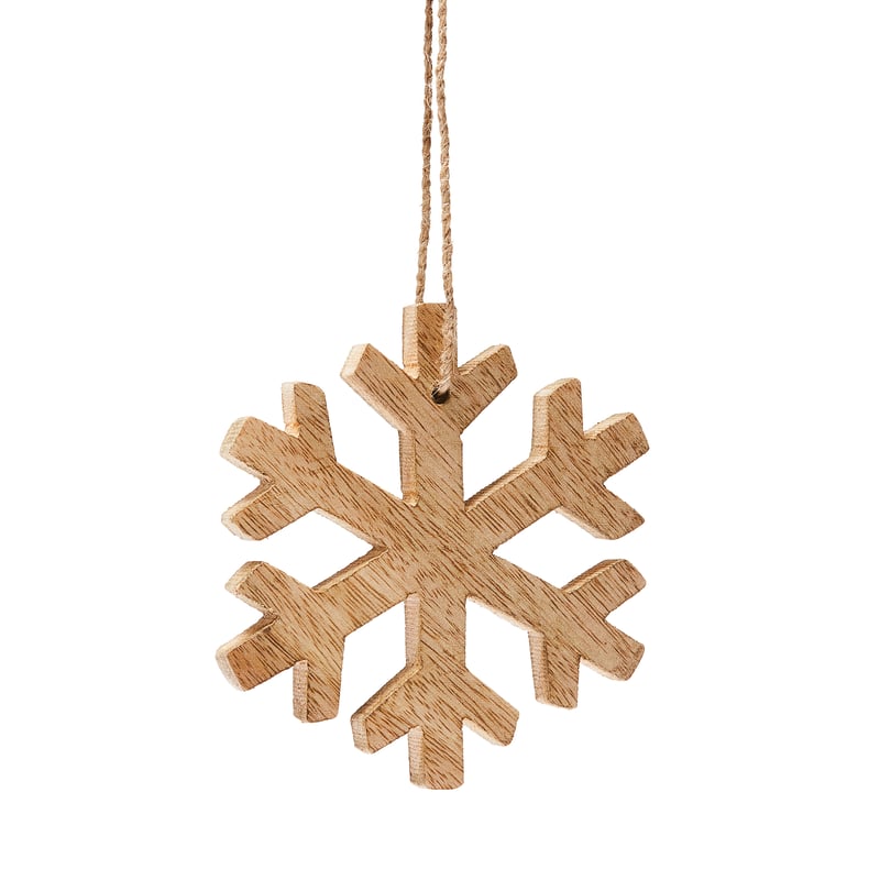 Hanging Natural Timber Snowflake