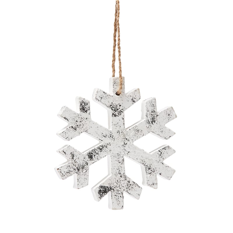 Hanging Silver Timber Snowflake
