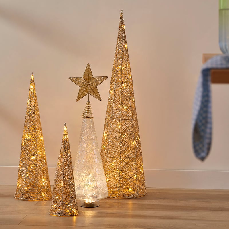 Beaded Gold Luxe Star Tree Topper