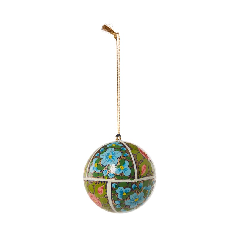 Luxe Patchwork Artisanal Papier Mache Bauble