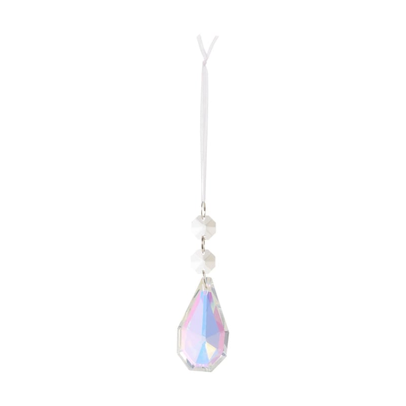 Whimsical Opal Cut Glass Multi Drop Ornament