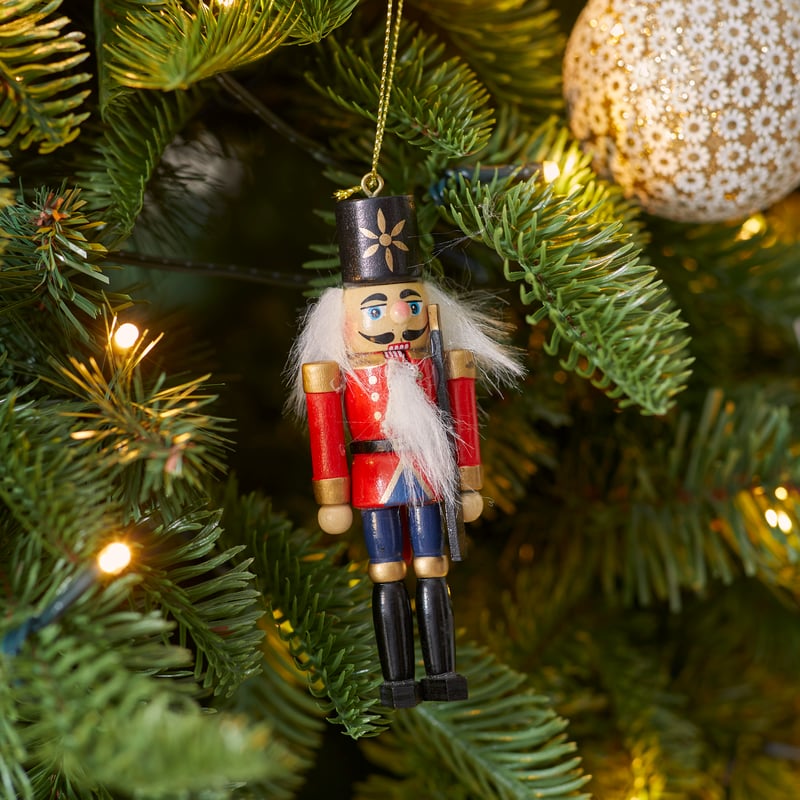 Christmas Fun Black Hat Nutcracker Hanging Ornament