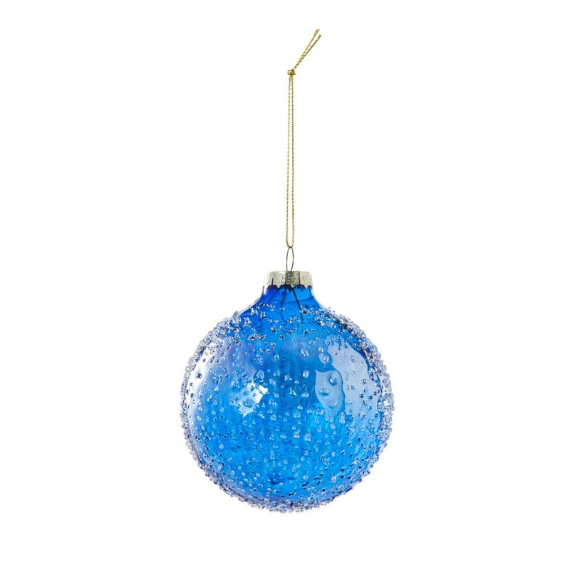 Luxe Dark Blue Rainbow Glass Bauble