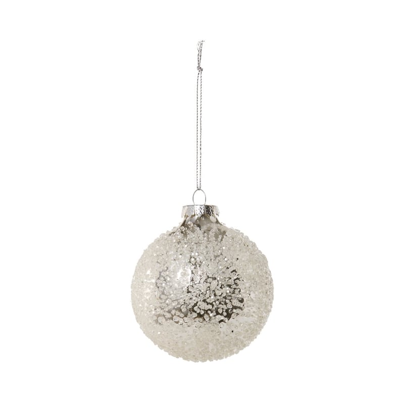 Luxe White Rainbow Glass Bauble