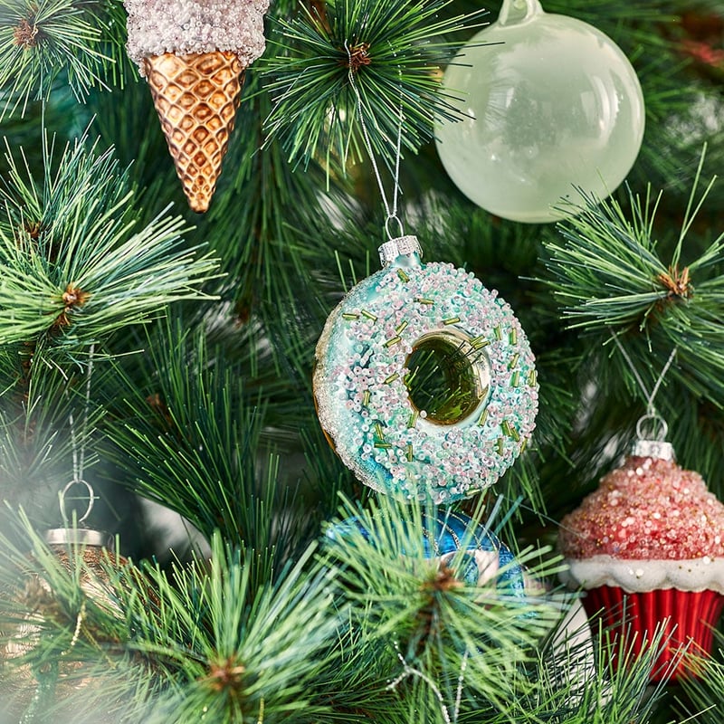 Vintage Aqua Glass Donut