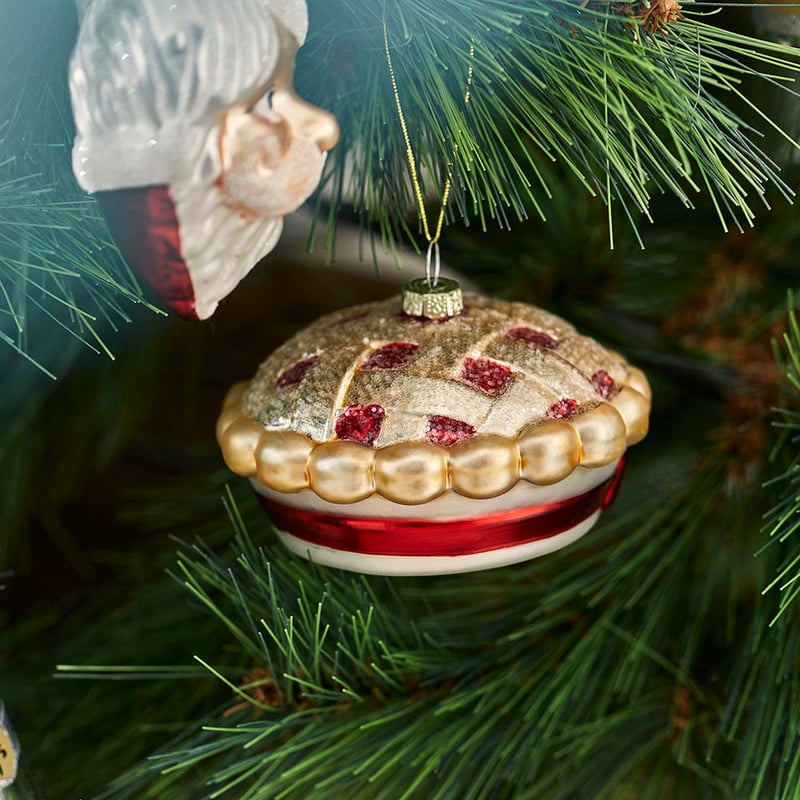 Vintage Glass Cherry Pie Decoration