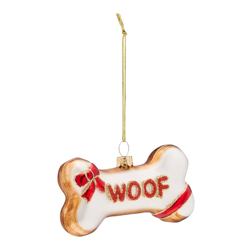 Vintage Glass Woof Bone