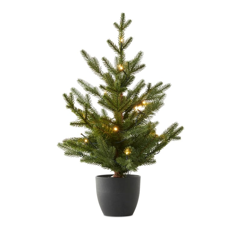 Potted LED Green Christmas Tree