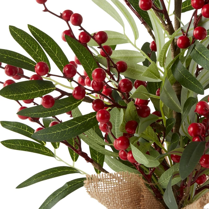 Berry Leaf Red & Green Luxe Tree