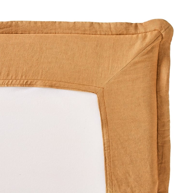 Stockholm Tobacco Belgian Linen Bedhead Slip Cover