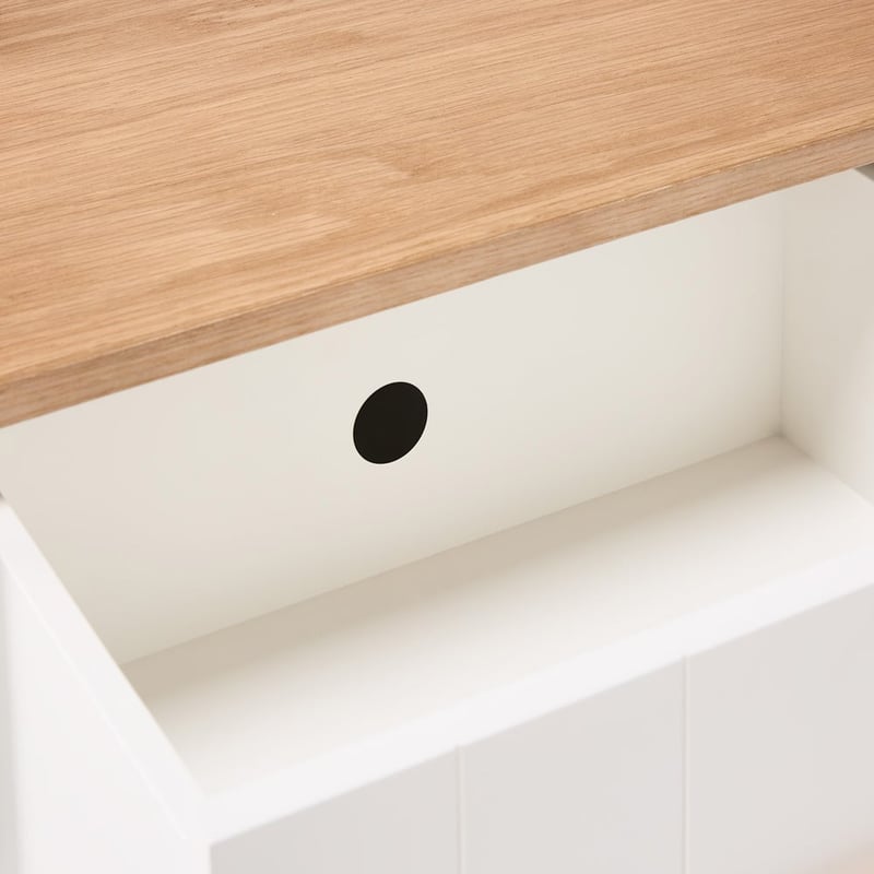 Harley White Bedside Table