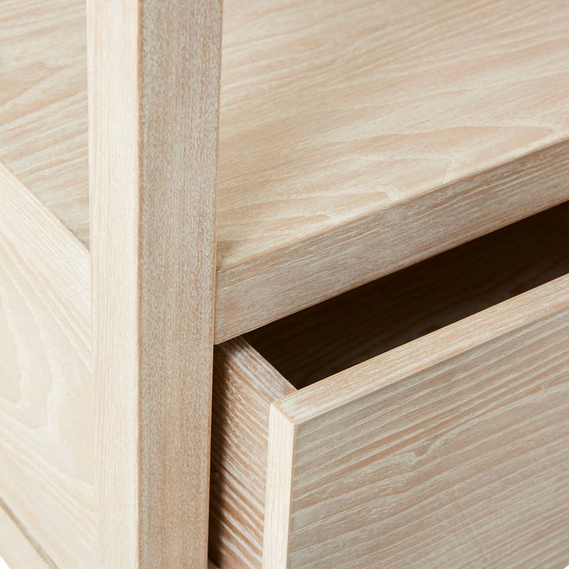 Walker White Wash Bedside Table