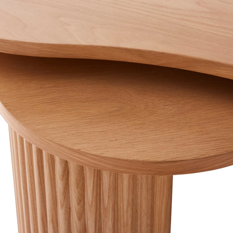 Oak Nesting Coffee Table Set