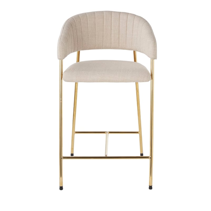 Shelby Beige & Gold Counter Stool