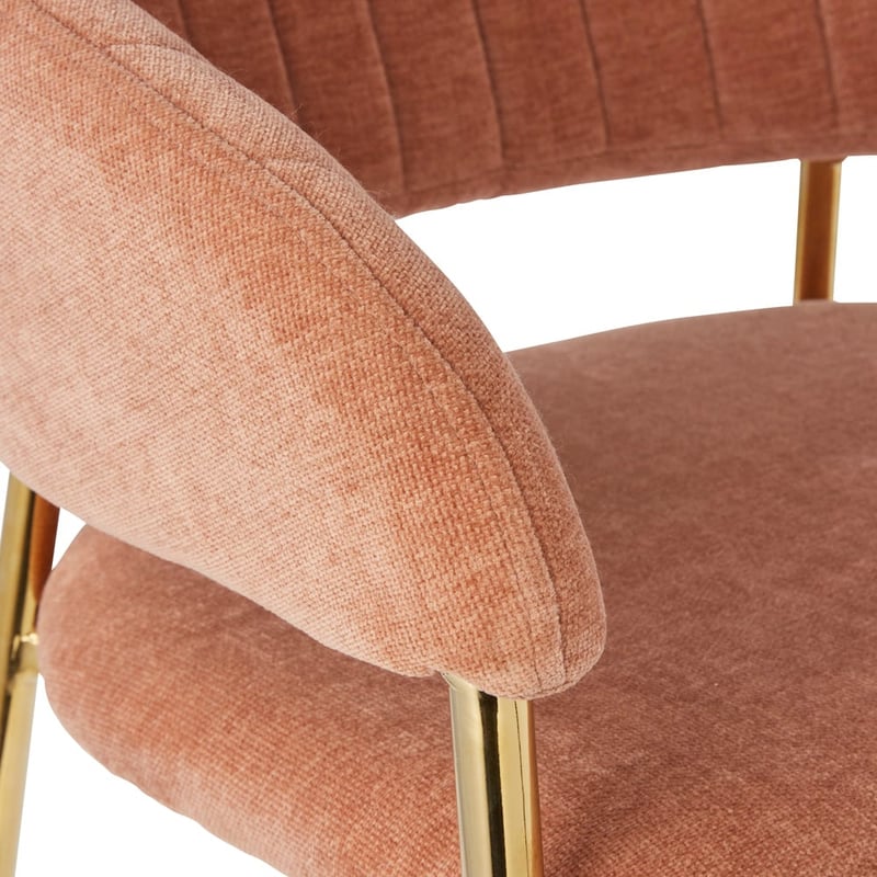 Shelby Rosewood & Gold Dining Chair Set of 2