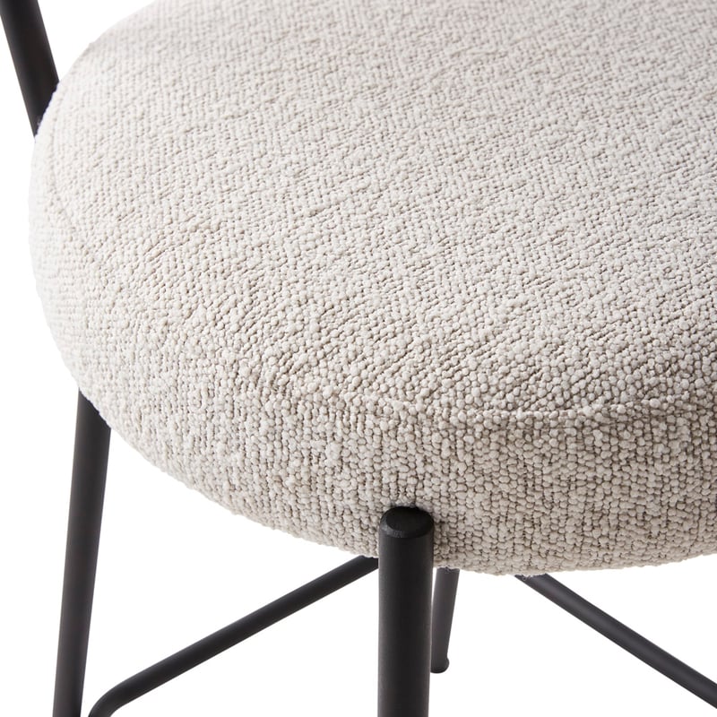 Remi Snow Boucle Counter Chair