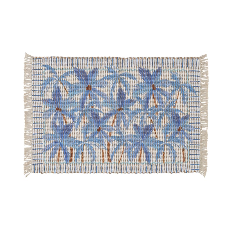Monte Blue Palms Indoor Mat
