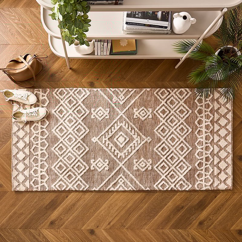 Ohio Terracotta Aztec Rug Runner