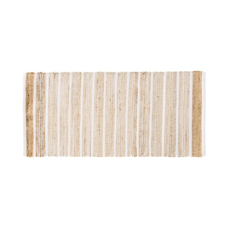 Henrietta Natural & White Stripe Rug Runner