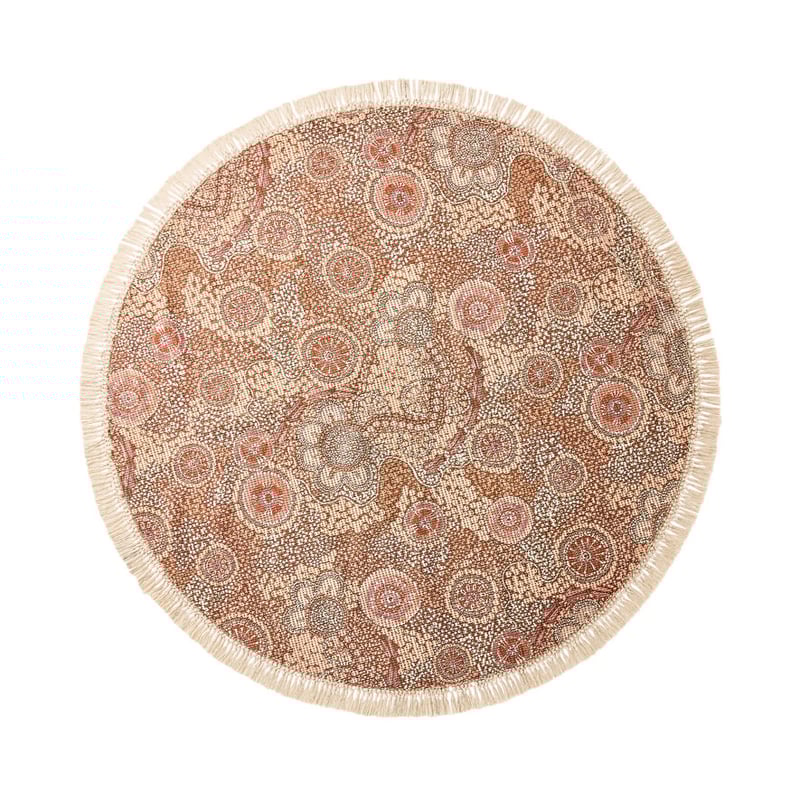 Cungelella Bilabila Pink Clay Round Rug