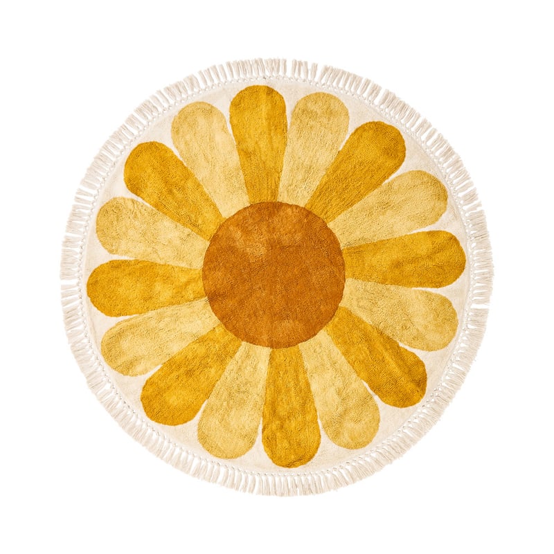 Daisy Mustard & Rust Rug