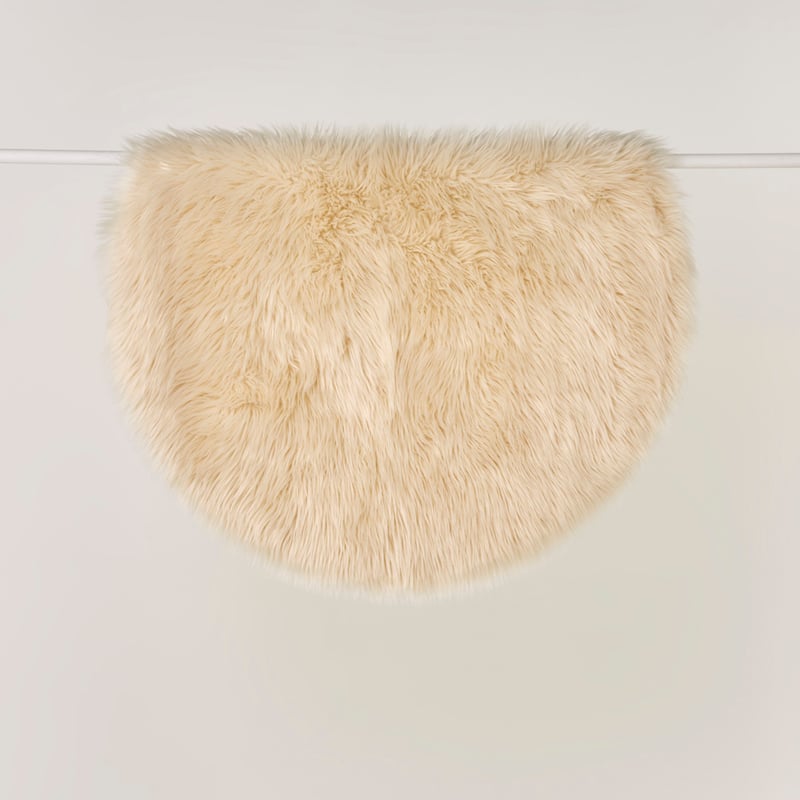 Ivory Round Polar Rug