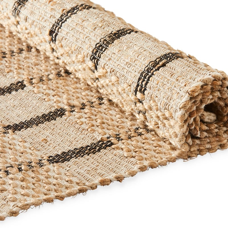 Bali Black & Jute Rug Runner