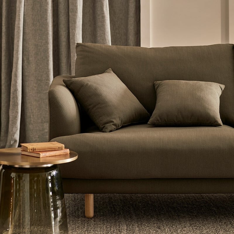 Virginia Khaki 3 Seater Sofa