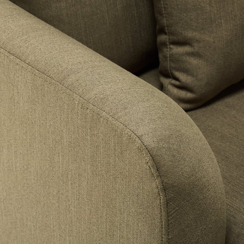 Virginia Khaki 1 Seater Sofa
