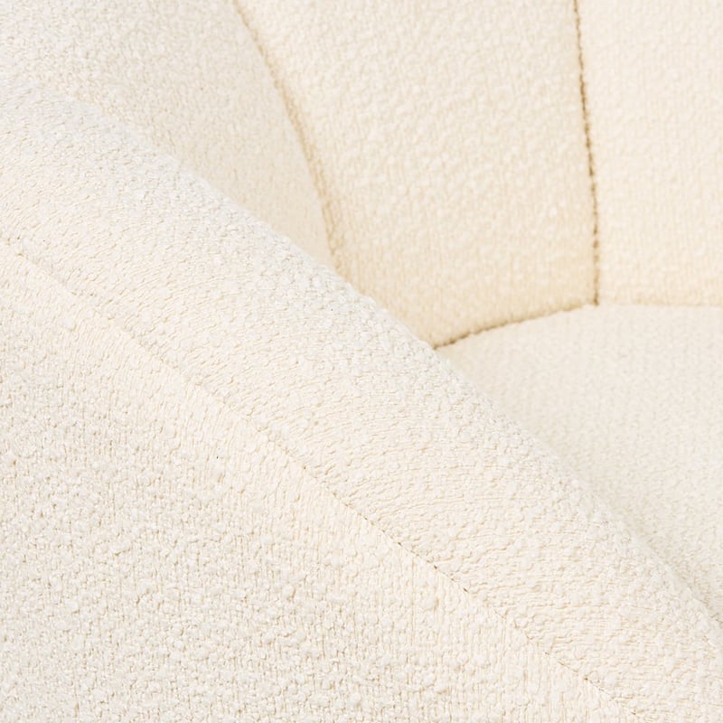 Ariel Ivory Boucle Swivel Chair
