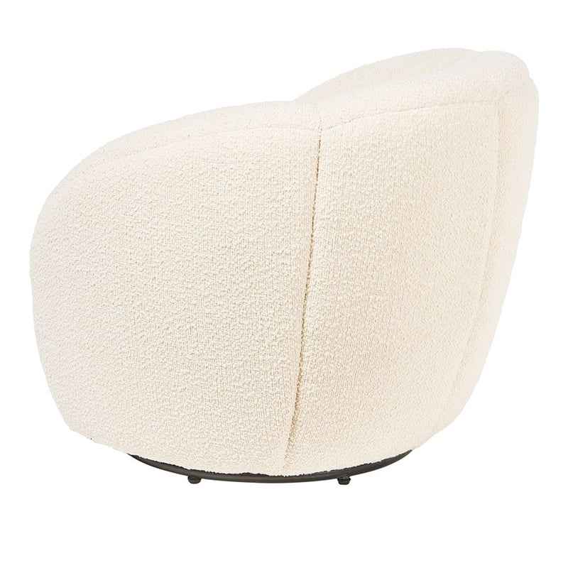 Ariel Ivory Boucle Swivel Chair