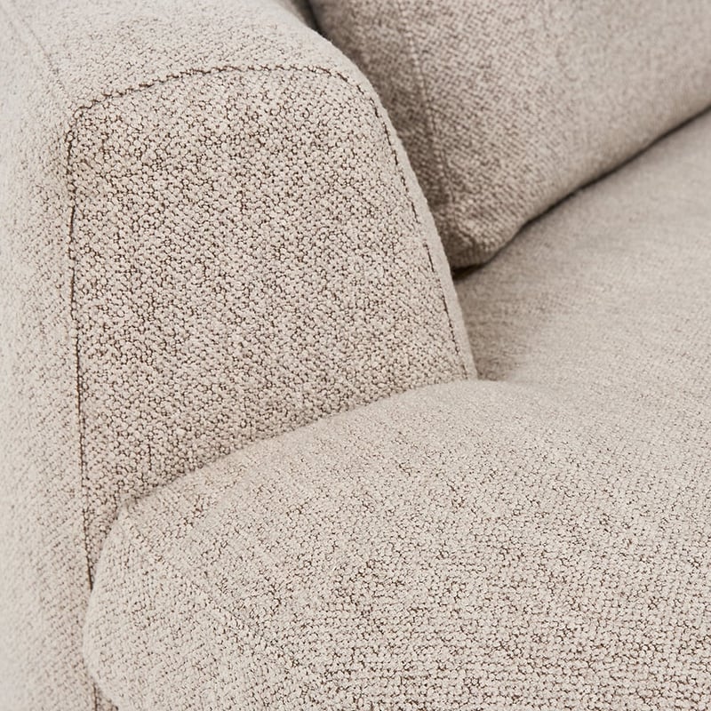 Belfast Beige Boucle Curved Sofa