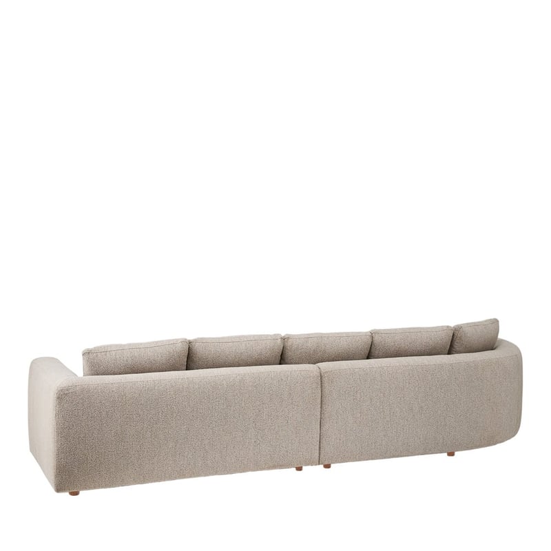 Belfast Beige Boucle Curved Sofa