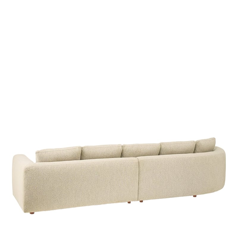 Belfast Pearl Boucle Curved Sofa