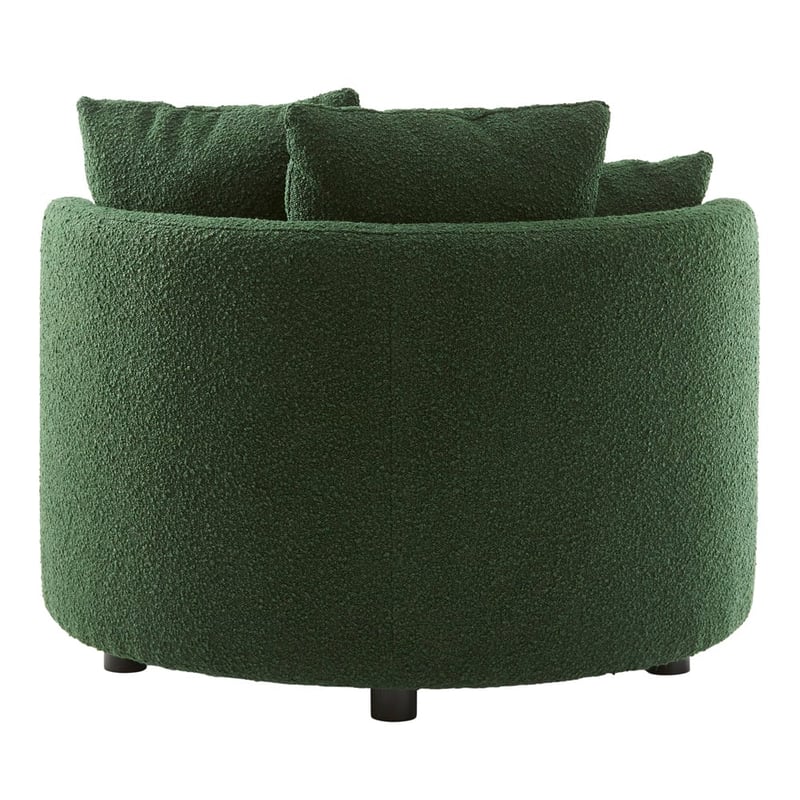 Plume Hunter Green Boucle Chair