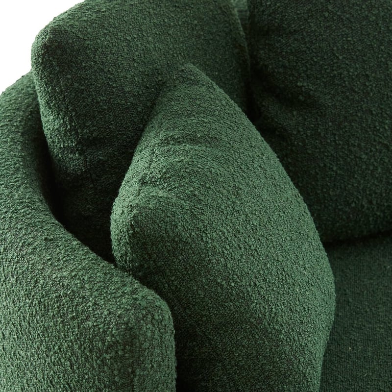 Plume Hunter Green Boucle Chair
