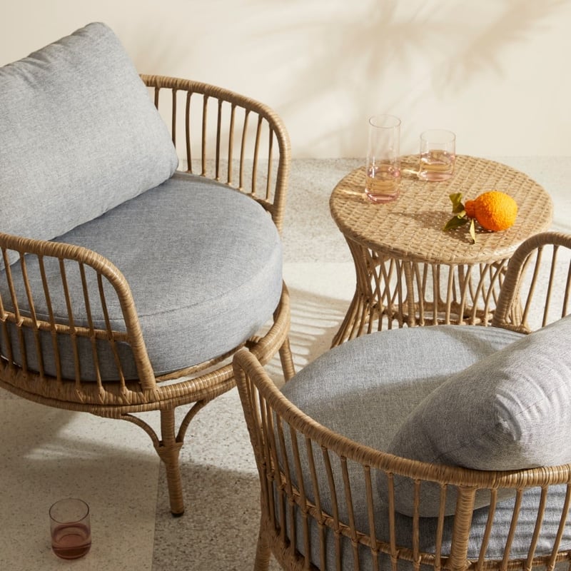 Bondi Natural & Grey Marle Outdoor Lounge Set